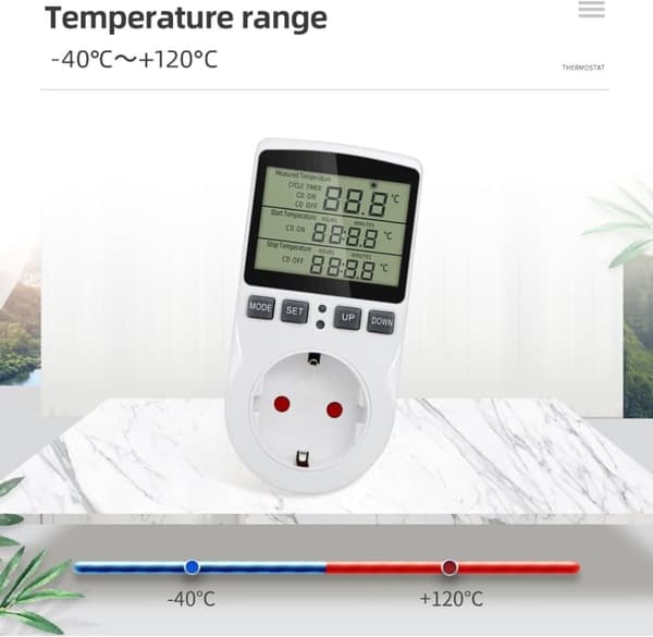 Digital Thermostat 230V – LCD Temperature Controller for Heating & Cooling Greenhouse Terrarium & Aquarium