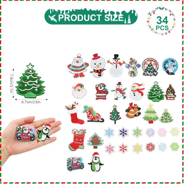 34 julstrykmärken, snöflinga älva cederträ DIY pysselmaterial