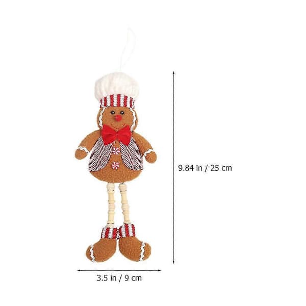 2 * Juletrepynt Pepperkakemann Dukke Julepynt Hengende Dekor Mann