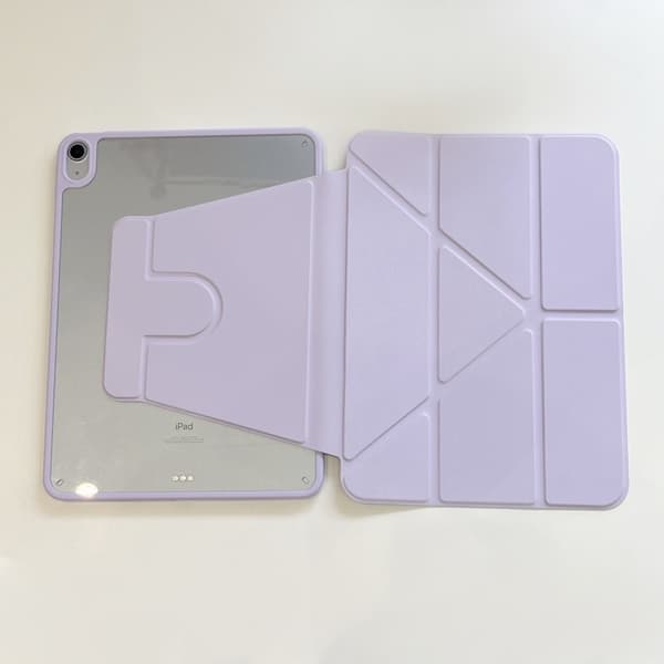 Fodral för iPad 2018/2020/2021 Pro 11 YB Lila Vikbart Magnetiskt Pennfack Integrerat Roterande Ställ