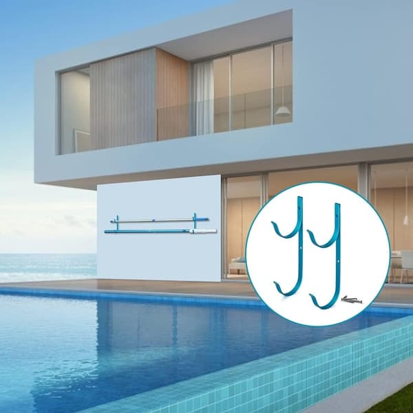 Pool Post Holder, Aluminium Pool Hooks, för Teleskopstänger, Skimmers
