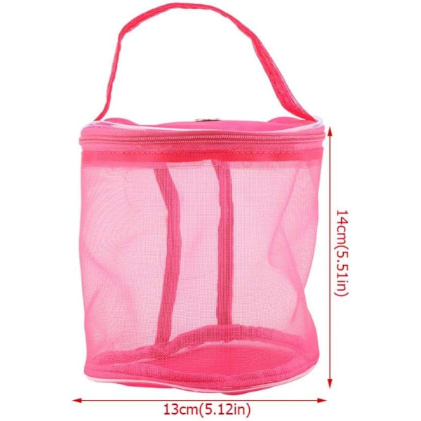 Bärbar stickad väska cylinder nät ull arrangör lätt bekväm behållare tote väska för garn