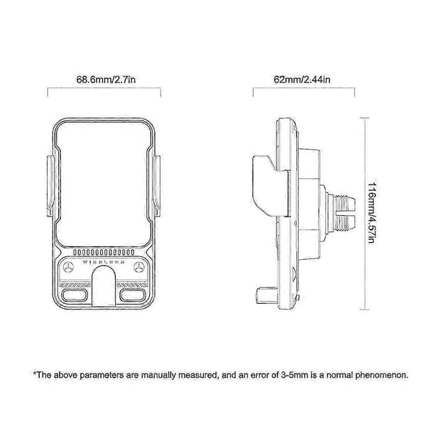 Cool Car Wireless Fast Charging Holder, Smart Induction Rotating Dashboard Car Phone Holder, Car Upgrade.