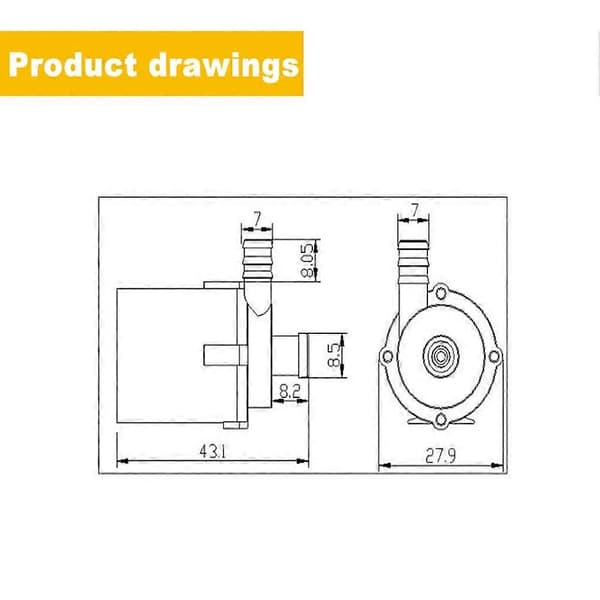 5V 160A Mini Mikro Dränkbara Borstlösa Vattenpumpar - Vattenkylning...