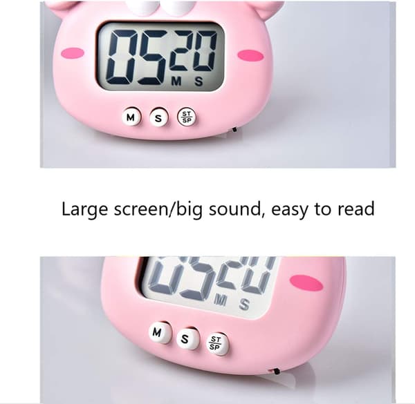Kök Timer, Söt Cartoon Djur Nedräkningstimer, Digital Matlagningstimer med Magnetisk