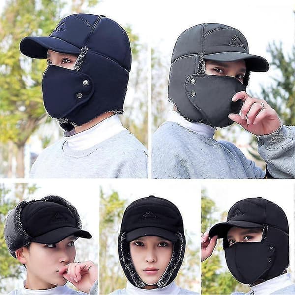 Varm vintermössa, vindtät skidmask för män