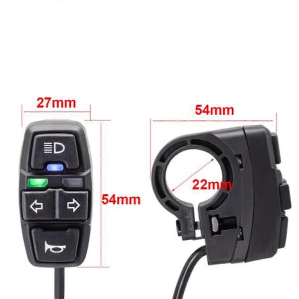 Ebike Light Switch+Horn And Turn Signal Switch Scooters Electric Bicycle Intelligent Mountain Bike