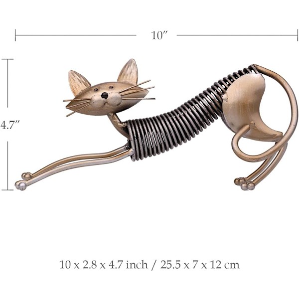 Katt metallskulptur handgjord prydnad modern stil kreativt dekorativt element hem prydnad dekorat
