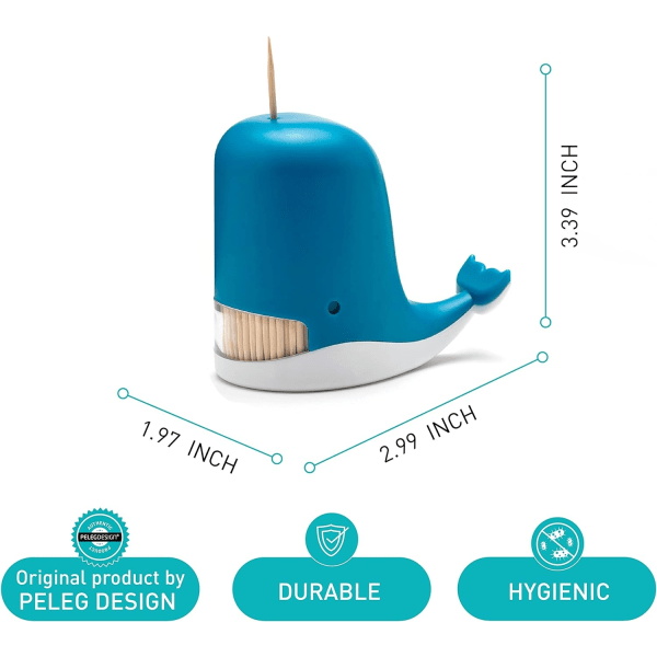 Tandpetarehållare – söt valtandpetare – rolig och dekorativ tandpetarehållare i plast