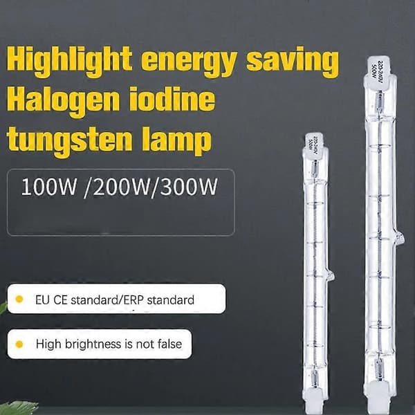 4 stk R7s 118mm 400w Halogenpære Stiftpære Dimbar Ac 220-240v 7500lm J118 Lineær Halogen Spotlight