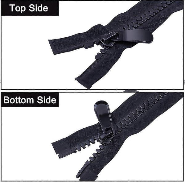 Separable Zipper, 1 pc 150 cm Double Open Super Large Plastic Zipper Black Teeth Heavy Duty Zippers For DIY Sewing Tailoring Crafts...