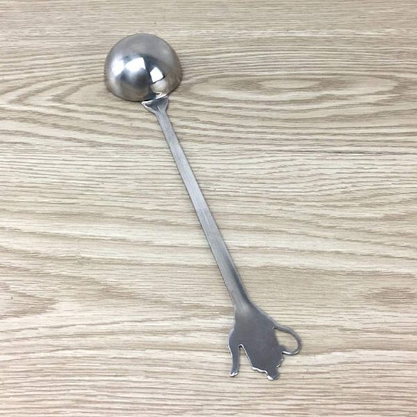 Mätsked i rostfritt stål - För kaffe, protein, pulver, kryddor - 10 g (silver)
