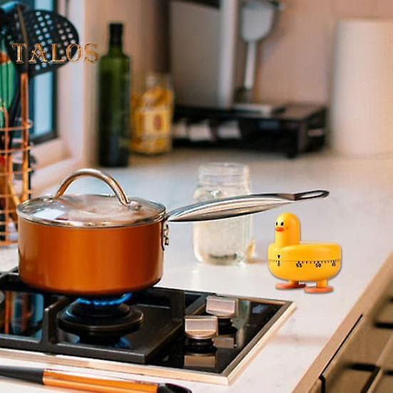 Cooking Timer Accurate Timing Long Lasting Portable Fantastic Lovely Duck Mechanical Study Timer for Office yellow