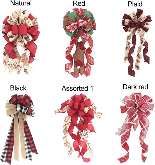 Dekorativ julgran hängande rosett, polyester julkrans, för semester, bröllop
