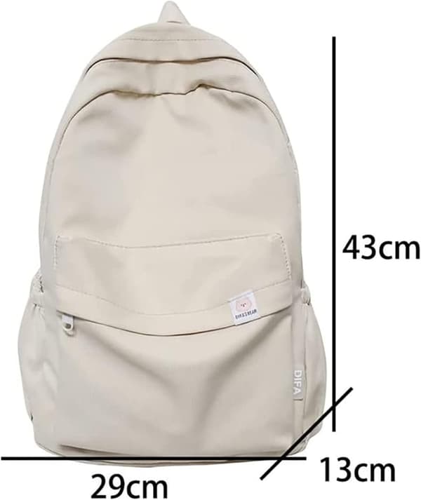 Teenage School Bag Nylon Backpack Shoulder Bag with Large Capacity black