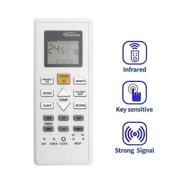 Erstatningsfjernkontroll A75C18090 for Panasonic klimaanlegg A75C18090