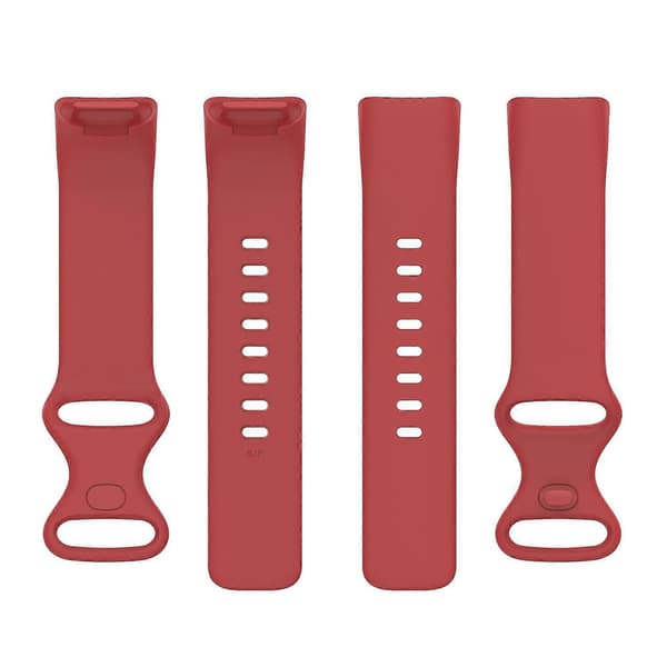 For Fitbit Charge 6 / 5 xDfind Silicone Strap Official Red Official Red L