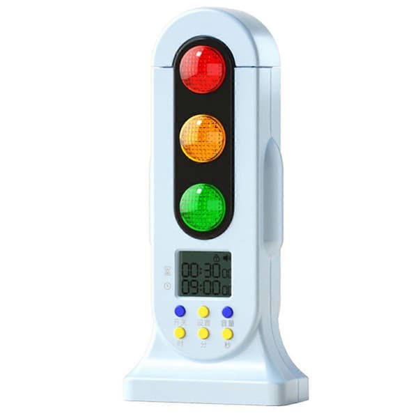 Smart Trafiklys Visuel Timer Audio Digital LCD-skærm til Børn Klasseværelse Køkken Spil Nedtælling Blue
