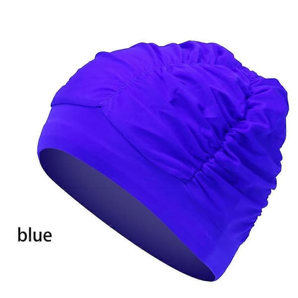 Myk Elastisk Badehette Langt Hår Svømmebasseng Hatt Herre Dame Vanntett Unisex