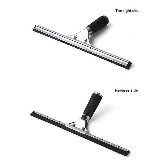 Professional Window Squeegee with Rubber Lip, Long Handle, Bathroom Shower, Window Wiper, Glass Cleaning Tool black black 35cm