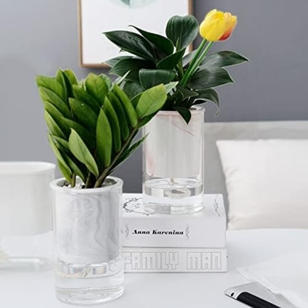 Självbevattnande blomkruka - Keramik - Dubbelskiktad - Kreativ - För inomhus och utomhus, E