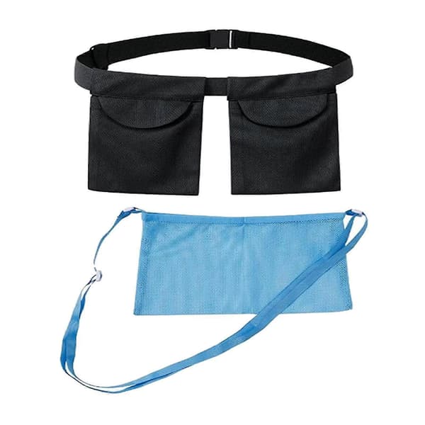 2x Mastectomy Drainage Holder Bag 2 Pockets Quick Dry Shower Bag Practical Black Small Blue Large-Yvan