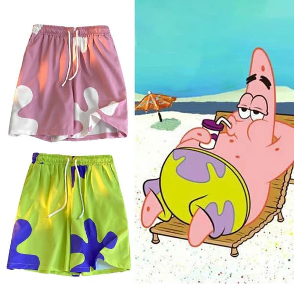 Badebukser til mænd, hurtigtørrende strandshorts, sort Black 5XL