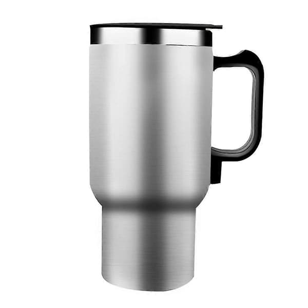 Bil Termosmugg 12.0V 450ml Rostfritt Stål Uppvärmd Resemugg Silver