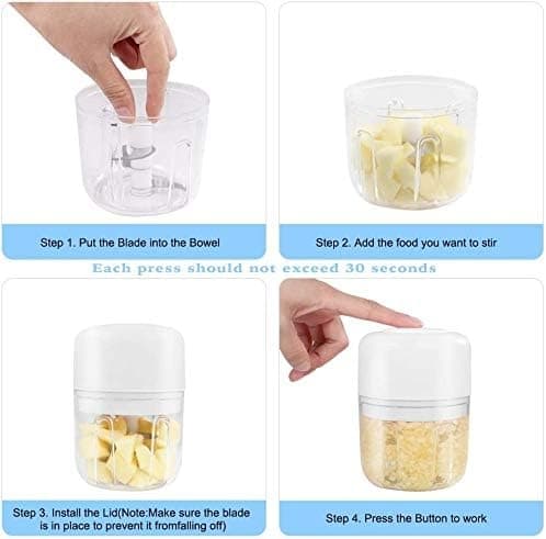2025 Ny Mini Elektrisk Hackare, 250ML Mini Mixer Kött Hackare, Elektrisk Morotsrivare Grönsaksskärare Multi