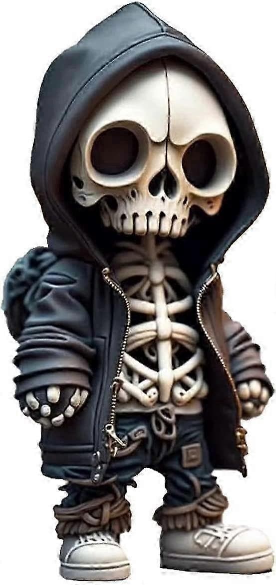 Skjelettfigurer, Hodeskallstatue Halloween Dekor Gaver