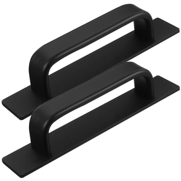 2pcs Self-Adhesive Handles 180mm Cabinet Door Handles and Pulls Cabinet Handle Black Black 18X3.3CM