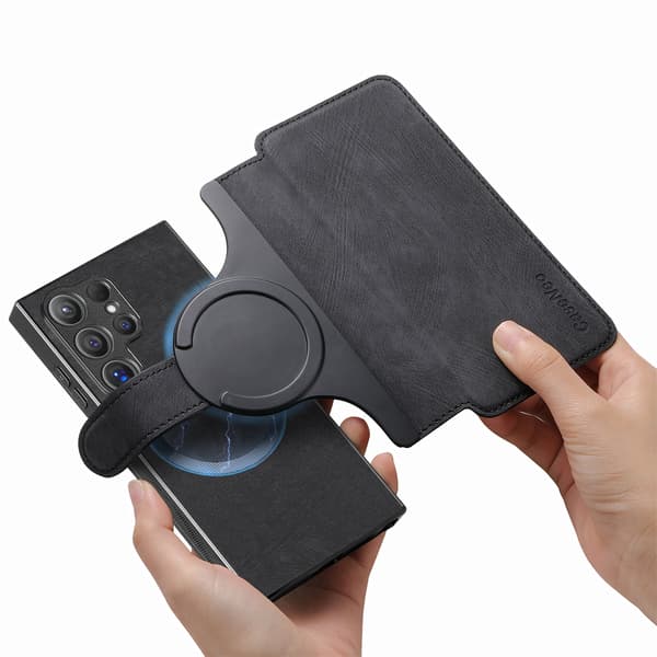 RFID-blocking case - an innovative magnetic Magsafe case with two-piece separable structure, compatible with Samsung Galaxy series (black) Samsung A04 E