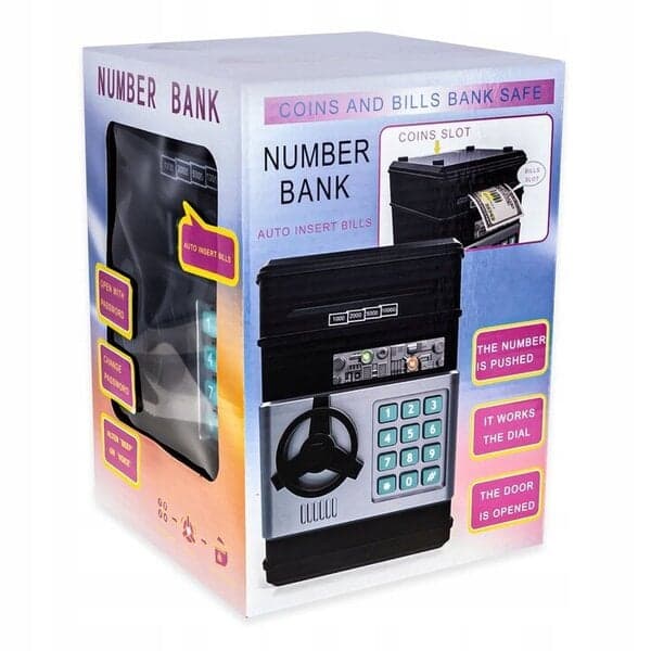 Pink Piggy Bank Safe with PIN Code