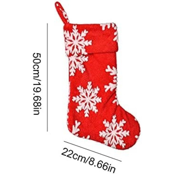 Snöstrumpor Röda Julstrumpor Stora Julstrumpor Juldekoration Julstrumpa