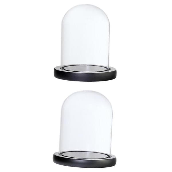 2-pack, glaskupa, utställningsföremål, dekorativt vitrinskåp, cloche-glasklocka