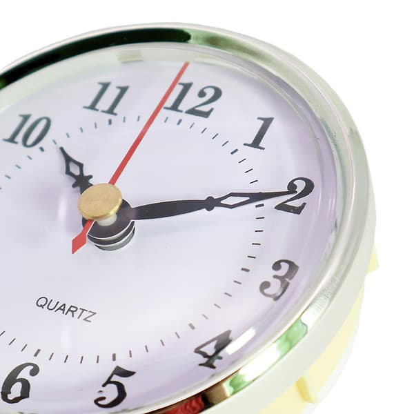 80mm/3.15 inch Classic Clock Quartz Movement Insert Black Metal Round