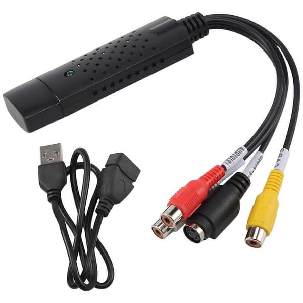 Easycap USB 2.0 Easy Cap Video TV DVD VHS DVR -kaappaussovitin Enklare Cap USB -videotallennuslaite Su