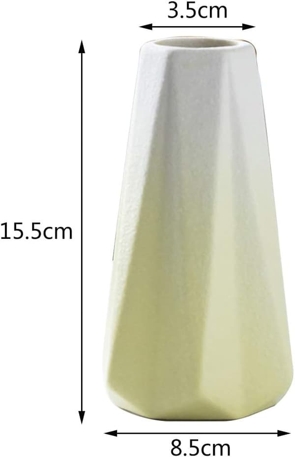 Modern Keramisk Vas, Elegant Geometrisk Porslinsvas för Vardagsrum, Kök, Bord, Hem, Kontor