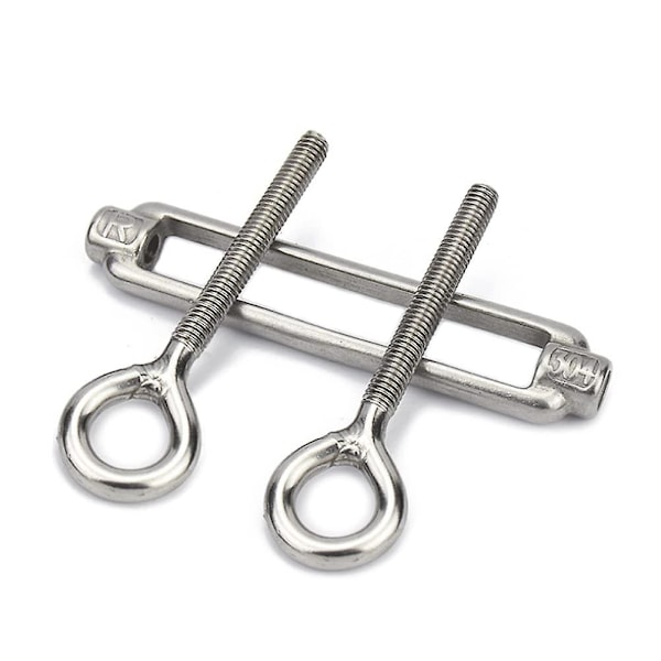 Kabelsperrer 10 stk M4 Justerbar Rustfritt Stål Kabelspenner Lanterne Spenner Wire Spenner for Tau Kabel Tøyline Hage Wire Mesh