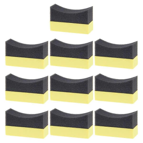 Hjulfälgborste, bilvaxningsdyna, bärbar däckpolerare, bilvårdsprodukter. 10-pack