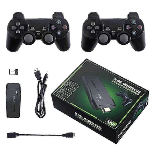 En 4K trådløs spillekonsol med over 20.000 indbyggede spil og en 2.4G controller (64G).