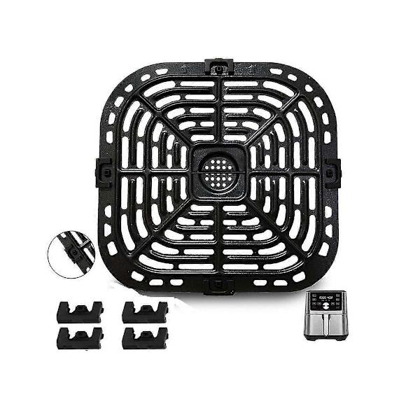 Luftfrityrgrillplate for Instants Vortex Plus 6QT luftfriter, Oppgradert firkantet grillpanne erstatningsdeler