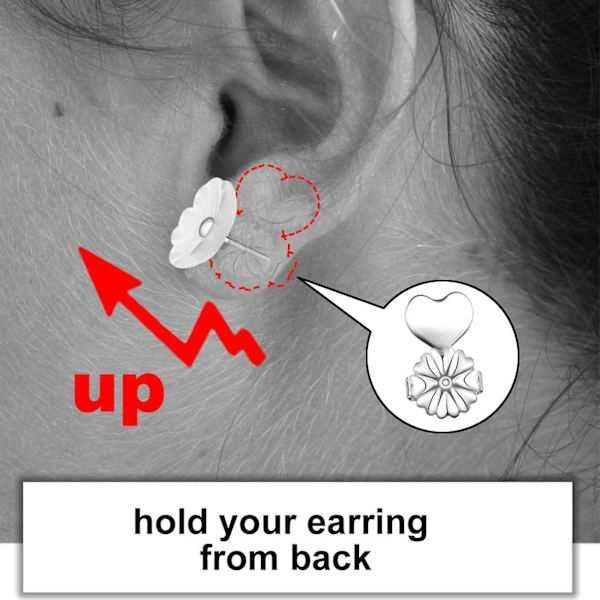 4/ 6 Par Örhängelyftare Hypoallergena Örhängesfästen För Sjunkande Öron, Tunga Örhänge Stödfästen, Pläterade Säkra Örhängesfästen Lyft 4 pairs cross shape