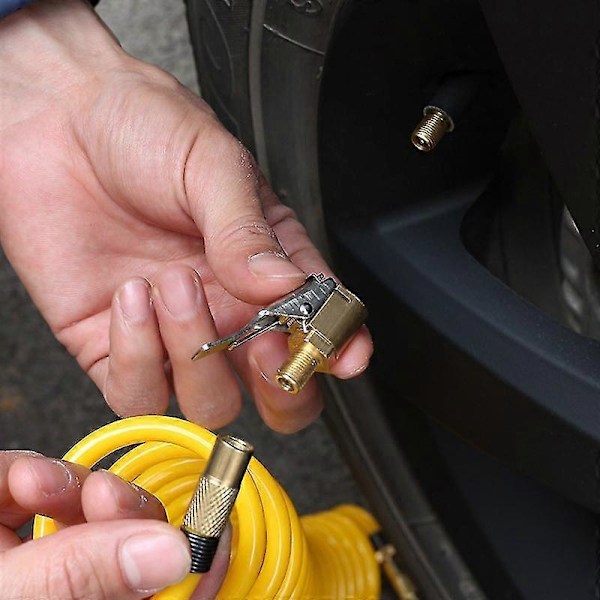 8mm Bil Dekk Hjul Dekk Luft Chuck Inflator Pumpe Ventil Klipp Kobling Adapter