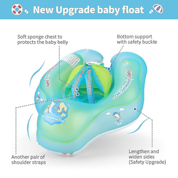 Fri simning baby uppblåsbar baby simma flyta barn midja ring uppblåsbar pool flyter leksaker simbassäng -GSL xl