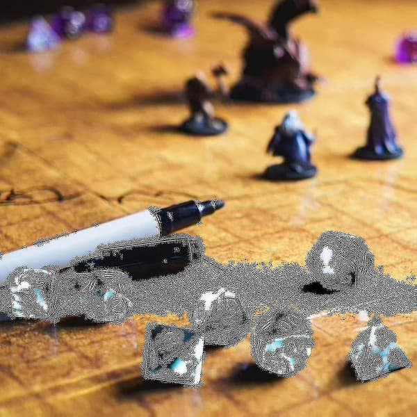 7-delt sett med polyhedral terninger for rollespill, terninger for Dnd Pathfinder rollespill Rpg 5.30