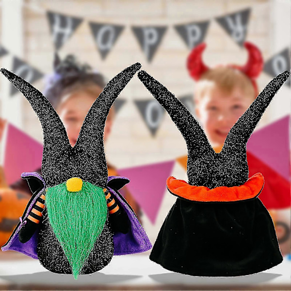 Bedårende dværg dekoration kreativt non-woven stof Halloween hvid skæg nisse dukke festartikler -CHN