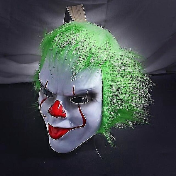 It Pennywise Killer Clown Maske Halloween rekvisitter til voksne mænd og kvinder sjove Halloween Halloween karneval Mardi Gras nemme Halloween kostumer -CHNSZ