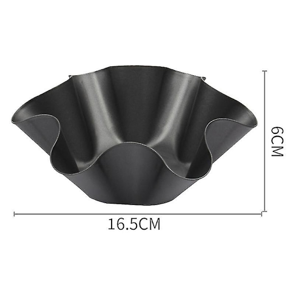 Tortilla Maker Nonstick Taco Shell Maker Salatskål Kulstofstål Bageforme Til Køkken4pcs-sort Juni 6.15