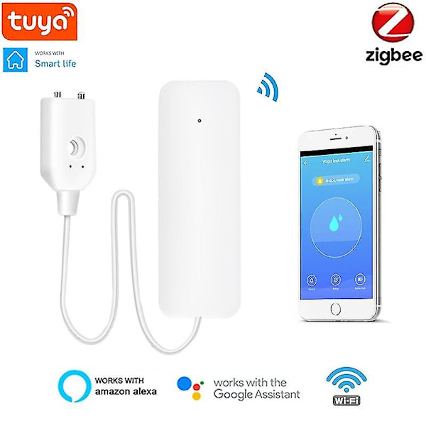 Tuya Zigbee Vattenläckagesensor Trådlös Översvämningsdetektor Vattenläckage -GSL